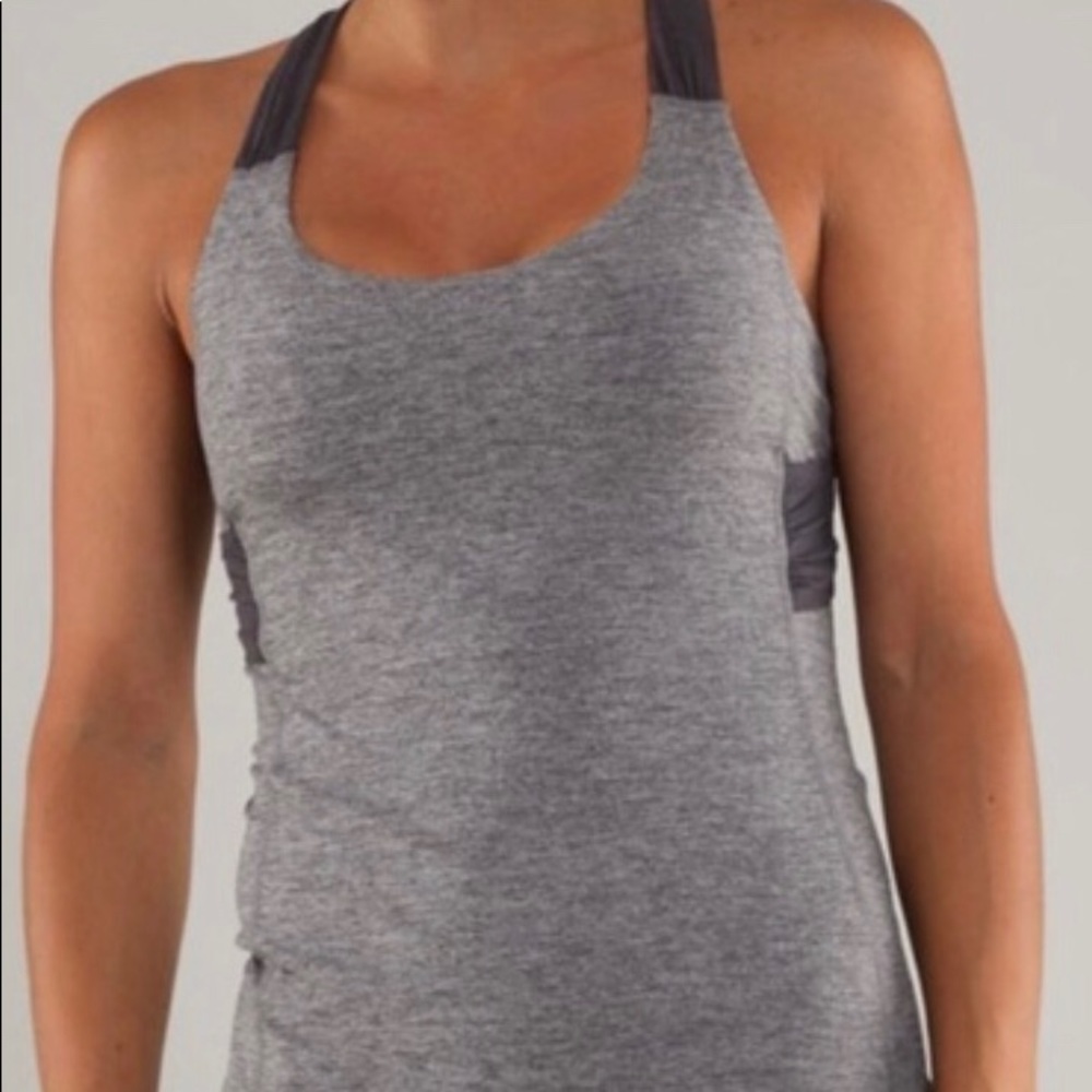 Lululemon Spin Me Tank in Heathered Coal
